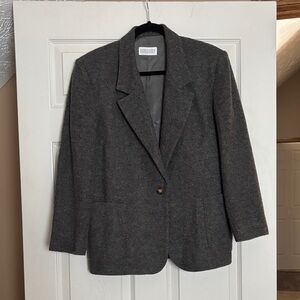 Lands' End Charcoal Wool Women's Blazer